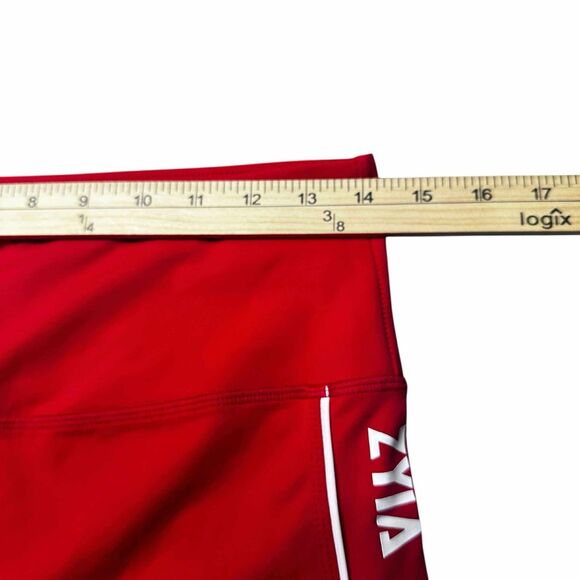Zyia Active Red Logo Side Stripe Athletic Leggings Women’s Size 12 Stretch - Picture 7 of 9